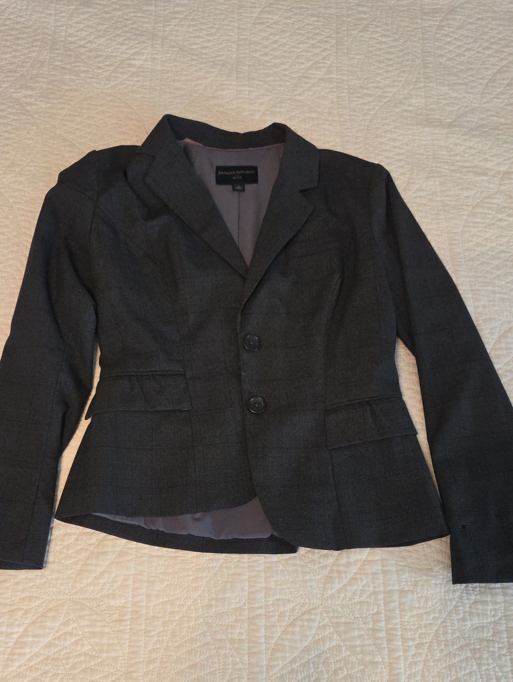 Banana Republic Factory Women’s Charcoal Gray Tailored Blazer